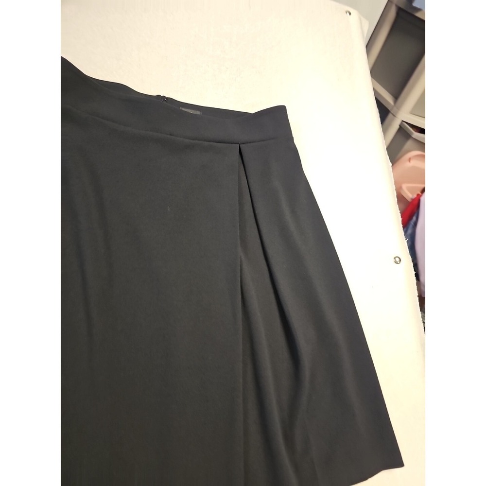 Worthington Black Pleated Front A-Line‎ Skirt Size 12  Professional Workwear